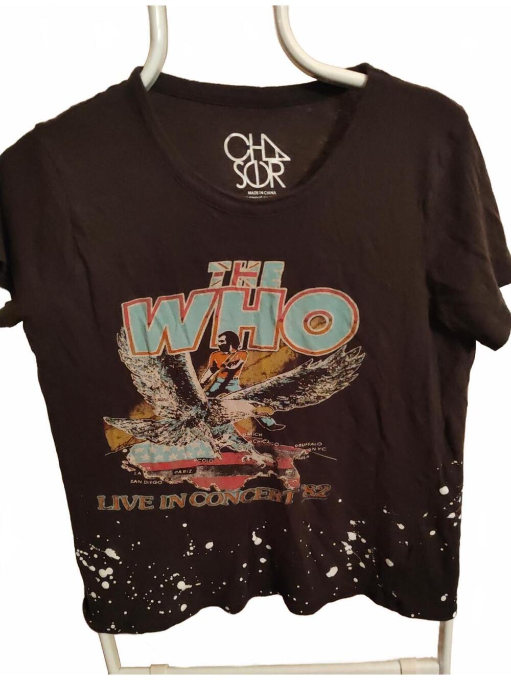 The Who Live in Concert ‘82 M Black Graphic T-Shirt EUC
